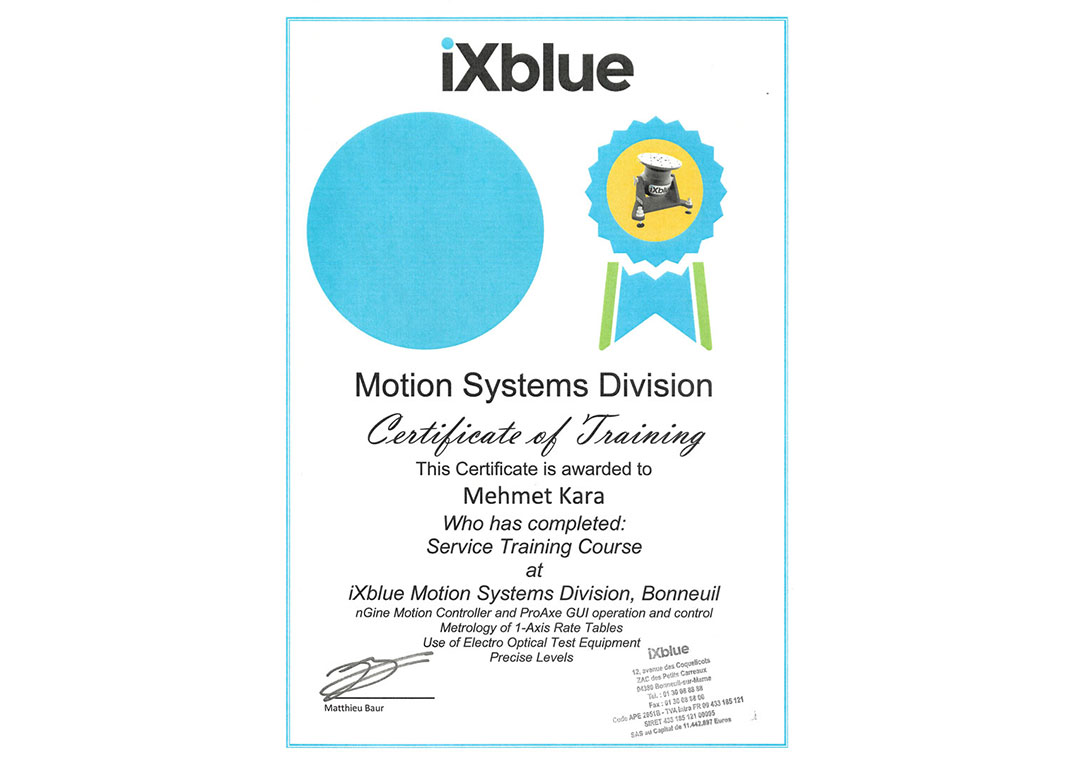 iXblue-MSD-training