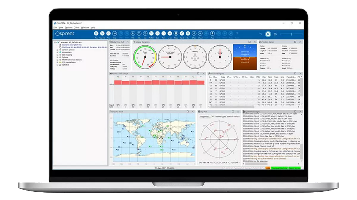 Keysight PNT software interface image displayed on the SimIQ product page